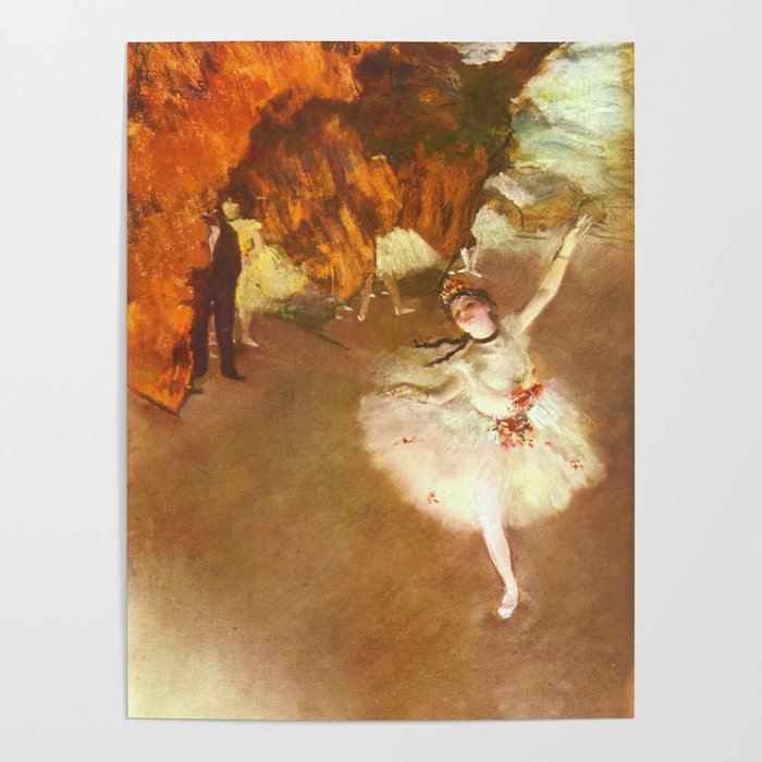 Edgar Degas "The star - Dancer on stage - Dancer Taking a Bow - The Prima Ballerina" Poster