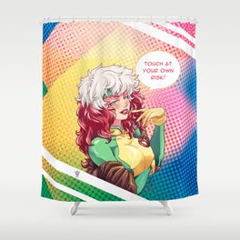 Touch at your own risk Shower Curtain