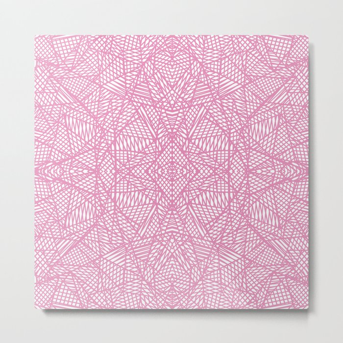 Ab Lace Pink Metal Print