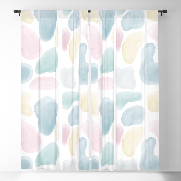 Candy Watercolors Blackout Curtain