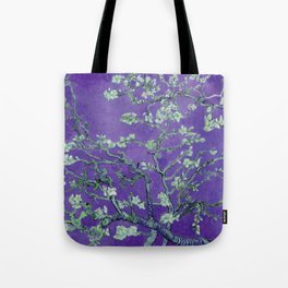 Vincent van Gogh "Almond Blossoms" (edited purple) Tote Bag