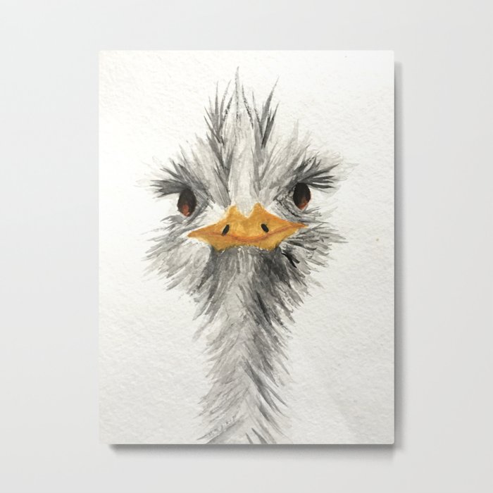 Ostrich Metal Print