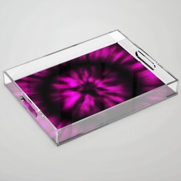 Purple Black Tie Dye Acrylic Tray