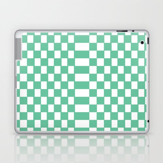 Alternate Checkerboard \\ Mint Color Laptop & iPad Skin