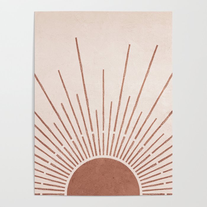 Boho Sun no. 5 Terracotta Poster