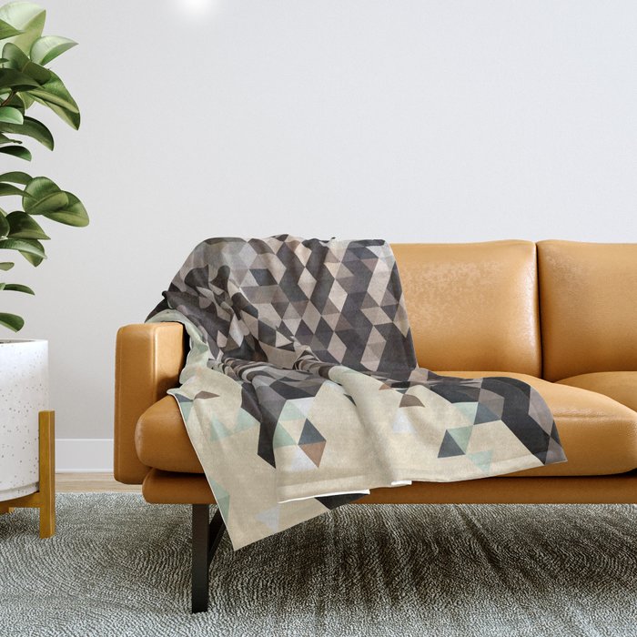 Zebra - Polygon Throw Blanket
