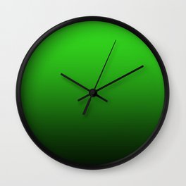 dark to the bright green color gradient Wall Clock