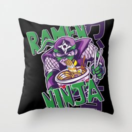 Ramen Ninja Throw Pillow