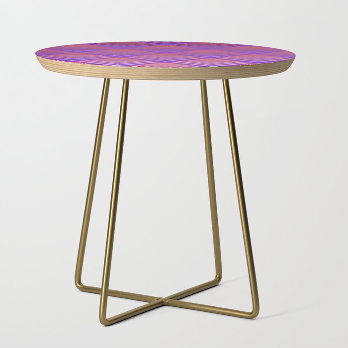 Fun and bold purple, red, black and gray gradient pattern. Side Table