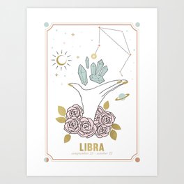 Libra Zodiac Series Art Print