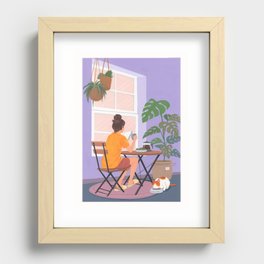 The morning scene Recessed Framed Print