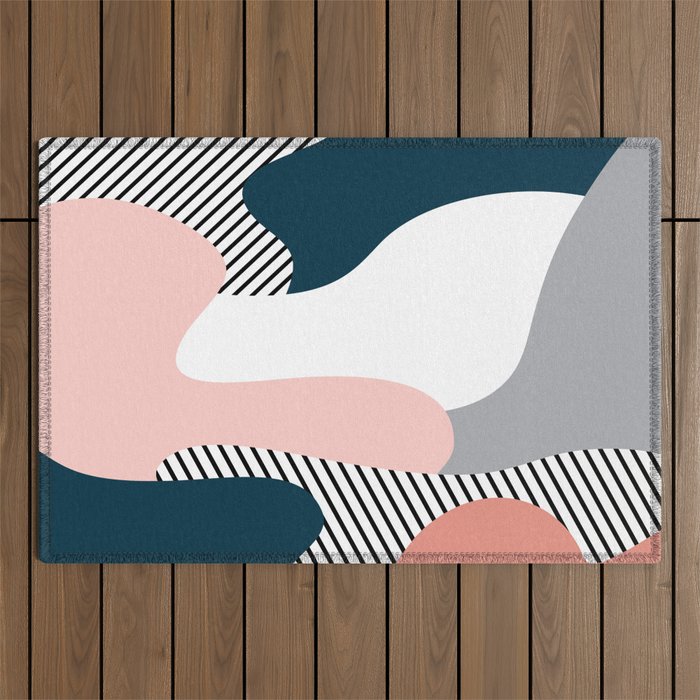 Colorful retro design Outdoor Rug