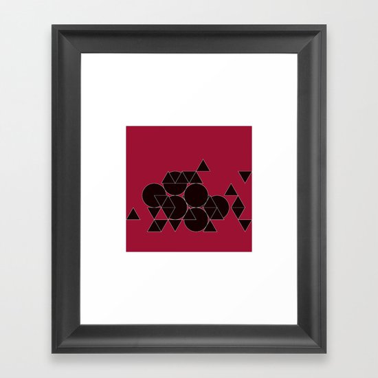 #312 Weightless construction site – Geometry Daily Framed Art Print