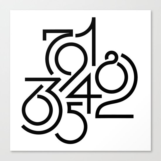 Numeric Canvas Print