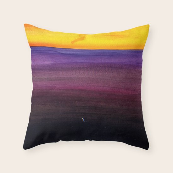 Walking alone Throw Pillow