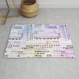 cloudy boho ink marks hand-drawn collection Rug