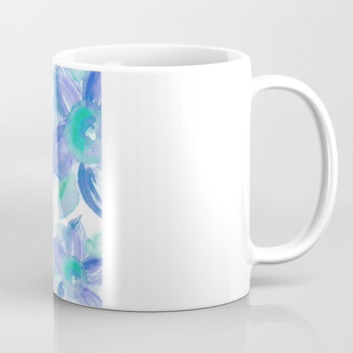 Turquoise Florals Coffee Mug