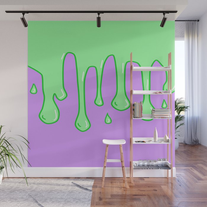 Green and Purple Slime Wall Mural