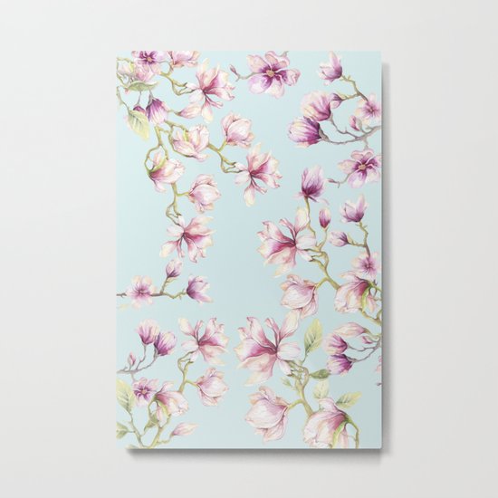 Delicate Magnolia Metal Print