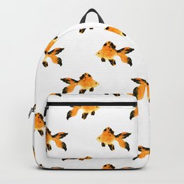 Orange and Black Goldfish Watercolor Backpack