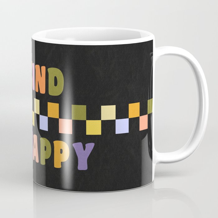 Be kind be happy black Coffee Mug