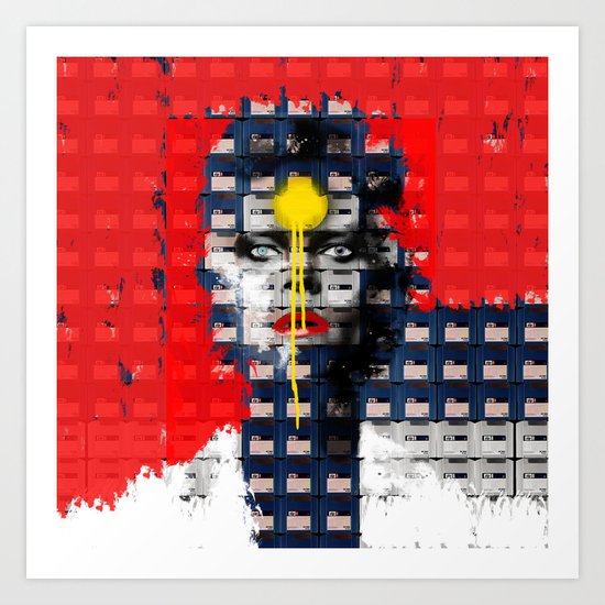 Diskette Portrait 1 Art Print