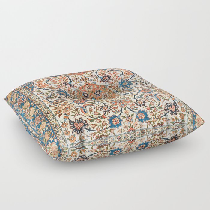 Isfahan Antique Central Persian Carpet Print Floor Pillow