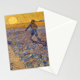 Vincent van Gogh - Sower with Setting Sun Stationery Card