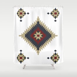 Southwest Geometric Tribal Indian Pattern Shower Curtain
