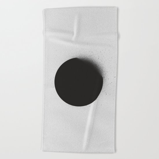 black 01 Beach Towel