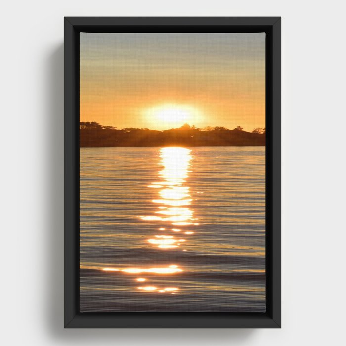Sunset at Crystal Bay Landscape | Canada Framed Canvas