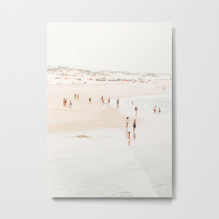 At the Beach fourteen  (part one of a diptych) - Minimal Beach and Ocean photography  Metal Print