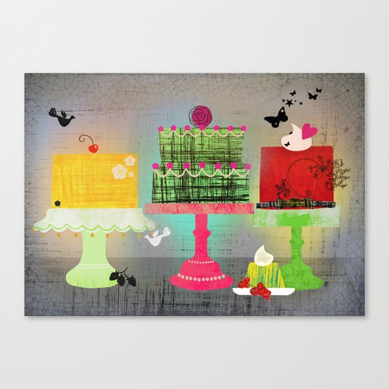 Vintage Cake parade Canvas Print