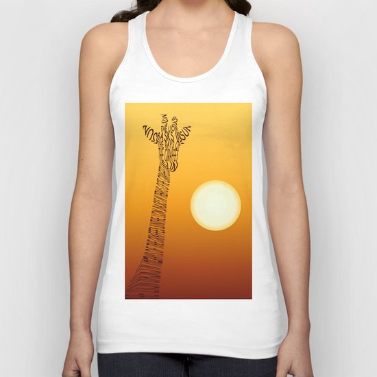 Giraffe and sun Unisex Tank Top
