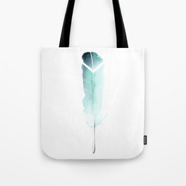 Turquoise tribal feather Tote Bag