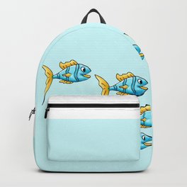Follow Me Light Turquoise Background Backpack