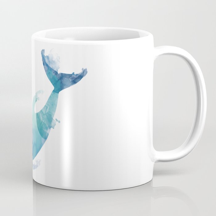 Watercolor playing Dolphin Coffee Mug