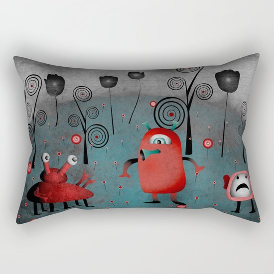 Alien conversation Rectangular Pillow