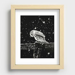 Snowfall at Night Recessed Framed Print