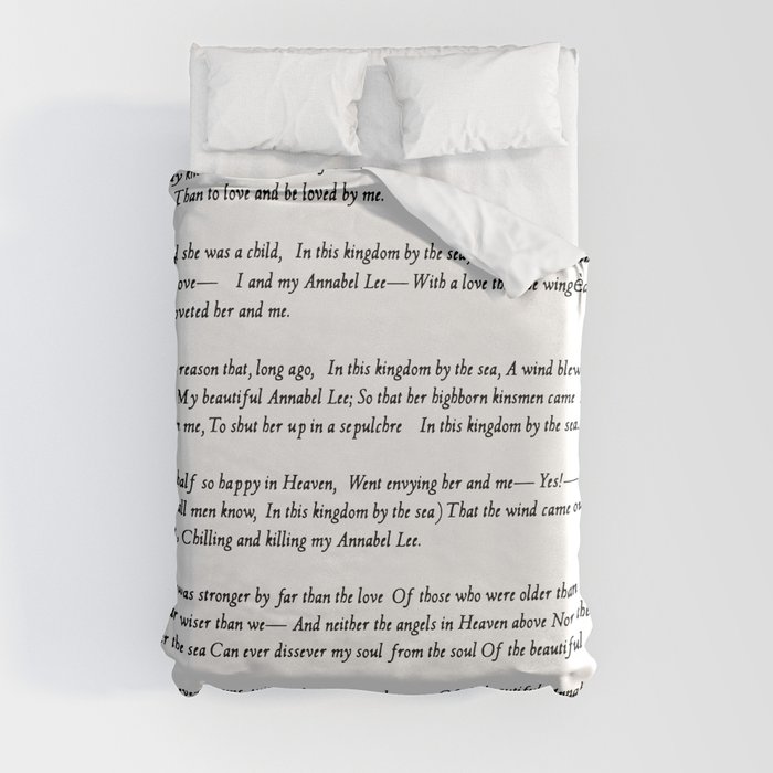 Annabel Lee Edgar Allan Poe Classic Poem Duvet Cover