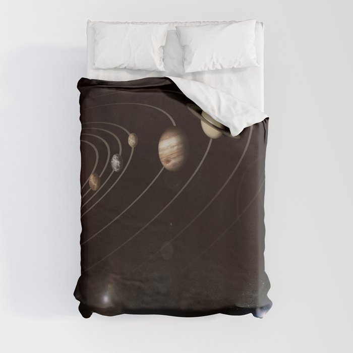 the solar system Duvet Cover