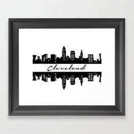 Cleveland Skyline Framed Art Print