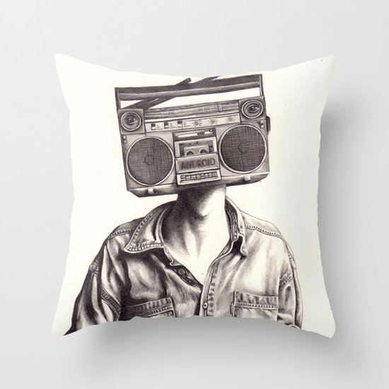 Radio-Head Throw Pillow