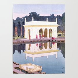 Shalimar Garden, Lahore by Yoshida Hiroshi - Japanese Vintage Ukiyo-e Woodblock Painting Poster