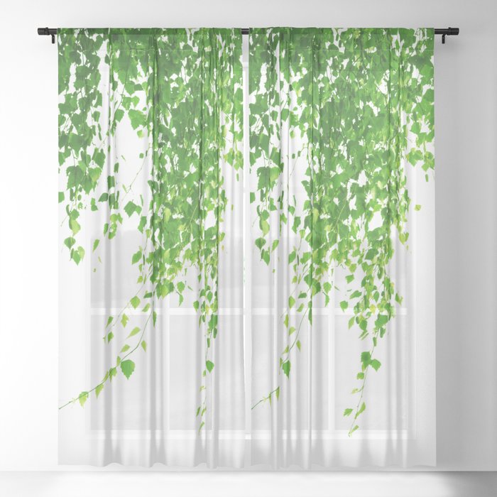 Green Leaves Delight #1 #tropical #decor #art #society6 Sheer Curtain