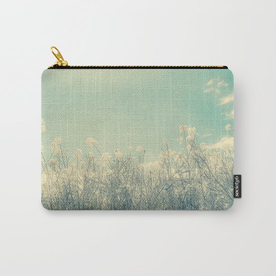 Cotton Candy Wildflowers, Baby Blue Sky Carry-All Pouch