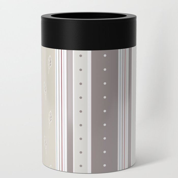 Simple and elegant lines - beige grey Can Cooler