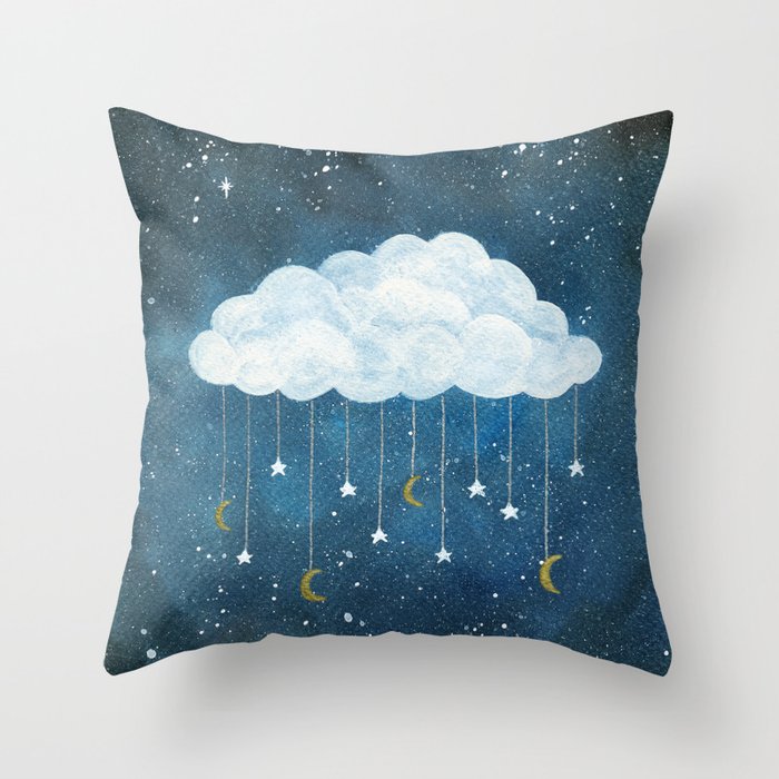 Dreams made of Moon and Stars Throw Pillow