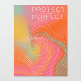 Colorful Protect over Perfect Canvas Print