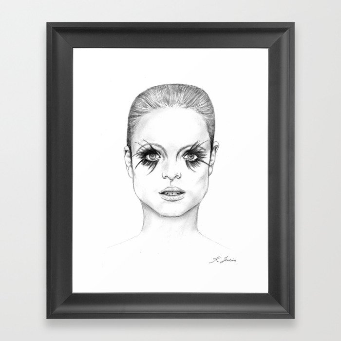 Bright Eyed Girl Framed Art Print
